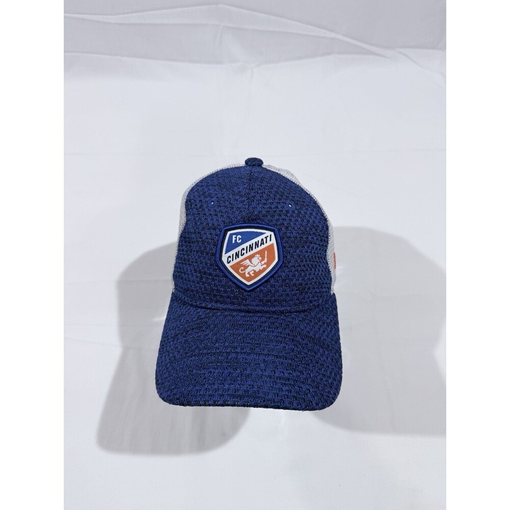 FC Cincinnati Ball Cap Adjustable Size Blue Texture Gray Mesh